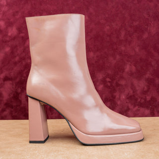 Jeffrey Campbell Maximal Lo Vintage 90s Fashion Square Toe Pink Boots sz 9