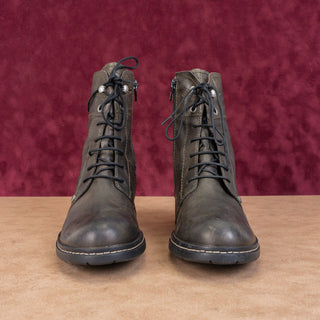 Wolky Women Reed Green Lace-up Zip Ankle Combat Boots sz 9US EUR39