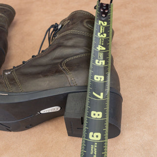 Wolky Women Reed Green Lace-up Zip Ankle Combat Boots sz 9US EUR39