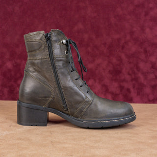 Wolky Women Reed Green Lace-up Zip Ankle Combat Boots sz 9US EUR39