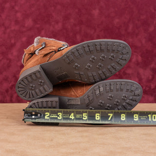 Naturalizer Women Deanne Cinammon Suede Faux Fur Lined Ankle Boots sz 6