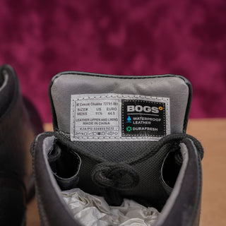 Bogs Women Casual Chukka Black Leather Lace-up Waterproof Ankle Boots size 11.5