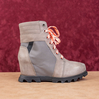 Sorel Women Joan Of Artic III Lexie Quarry Leather Lace-up Wedge Boots sz 8.5