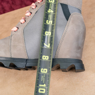 Sorel Women Joan Of Artic III Lexie Quarry Leather Lace-up Wedge Boots sz 8.5