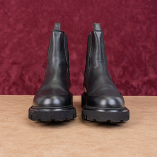 AllSaints Women Harlee Black Leather Platform Festival Chelsea Boots 7US EUR37