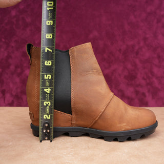 Sorel Women Joan Of Artic Waterproof Tan Brown leather Slip-on Ankle Boots sz 10