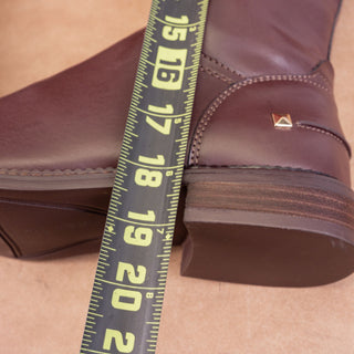 Franco Sarto Women Henrietta Brown Vegan Leather Flat Riding Knee Boots sz 9.5