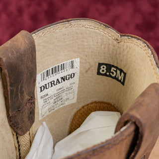 Durango Women Harness Brown Leather Harness Moto Biker Mid Boots sz 8.5