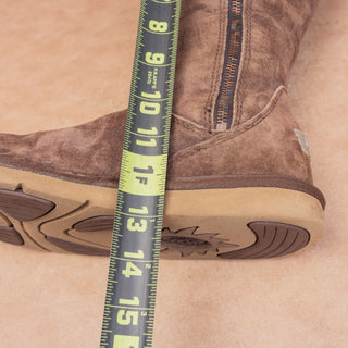 UGG Women Cargo Brown Suede Shearling Lined Flat Zip Tall Boots sz 7