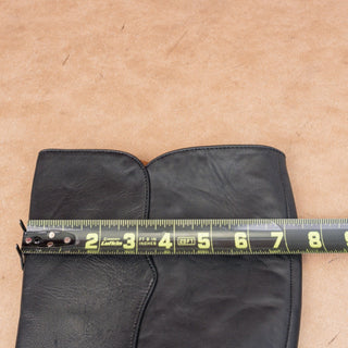 Frye Wmn Carson Piping Tall Western Cowboy Black Leather Fashion Knee Boots 8.5