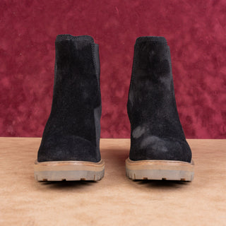 Pedro Garcia Women Zona Slip-on Black Smooth Suede Ankle Boots 6US EUR36.5