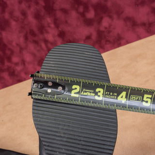 Browns Women Vintage 90s Black Leather Square Toe Zip Knee Boots sz 7US EUR37