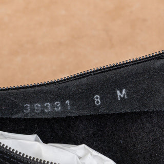 La Canadienne Women Barb Black Suede Front Zip Waterproof Wedge Boots sz 8