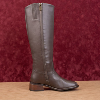 Blondo Women Freya Brown Leather Waterproof Zip Riding Knee Boots sz 8