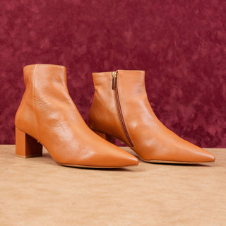 L'Agence Wmn Jeannie Pointed Toe Luggage Brown Dressy Office Boots sz 12US EUR42