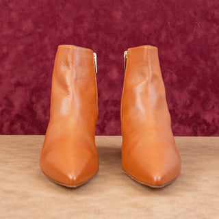 L'Agence Wmn Jeannie Pointed Toe Luggage Brown Dressy Office Boots sz 12US EUR42
