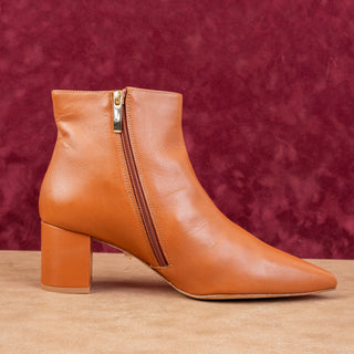 L'Agence Wmn Jeannie Pointed Toe Luggage Brown Dressy Office Boots sz 12US EUR42