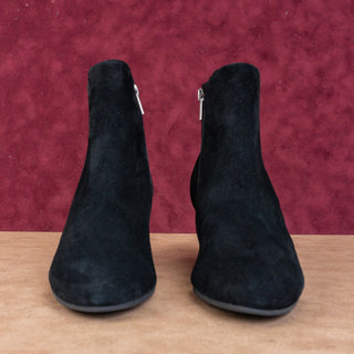 Pelle Moda Women Erla Black Suede Wedge Ankle Zip Boots sz 10