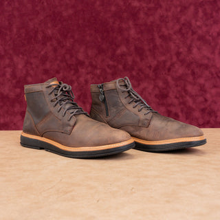 Mark Nason Men Parallux Ando Brown Leather Lace-up Ankle Boots sz 11.5