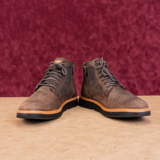 Mark Nason Men Parallux Ando Brown Leather Lace-up Ankle Boots sz 11.5
