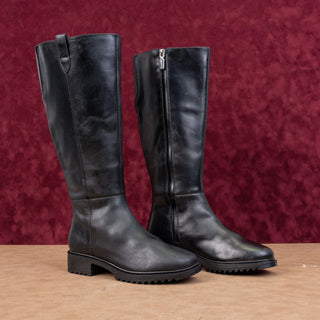 Blondo Women Cali Black Leather Waterproof Riding Knee High Boots sz 7.5