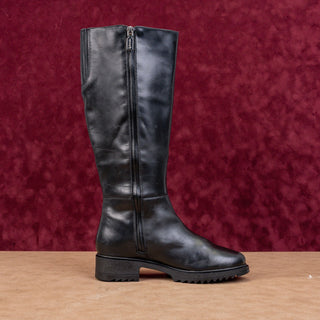 Blondo Women Cali Black Leather Waterproof Riding Knee High Boots sz 7.5