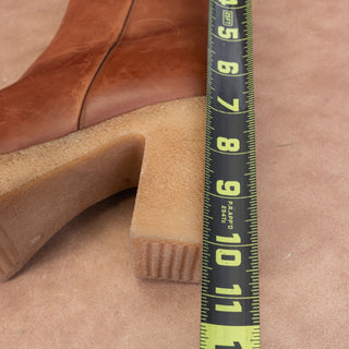 Seychelles Women Navigate Brown Leather Festival Platform Ankle Boots sz 9