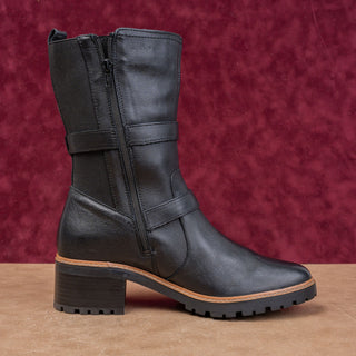 Naturalizer Women Tex Black Leather Moto Festival Party Ankle Boots sz 11