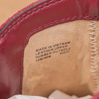 Michael Kors Women Lottie Burgundy Suede Fashion Slip-on Ankle Boots sz 10