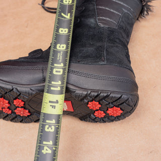 The Northface Women Black Suede Fabric Primaloft 200g Utility Boots Sz 9.5