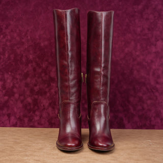 Vince Camuto Women Leila Regular Calf Burgundy Dress Tall Knee Boots sz 7.5