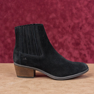 Josef Seibel Wmn Daphne Black Suede Western Chelsea Ankle Boots 10-10.5US EUR41