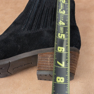 Josef Seibel Wmn Daphne Black Suede Western Chelsea Ankle Boots 10-10.5US EUR41