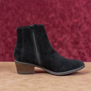 Josef Seibel Wmn Daphne Black Suede Western Chelsea Ankle Boots 10-10.5US EUR41