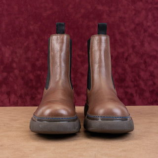 Burberry Men Creeper Brown Leather Chelsea Fashion Boots sz 12US EUR45