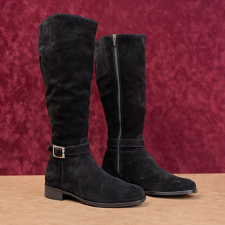 La Canadienne Women City Dry Black Suede Waterproof Fashion Riding Boots sz 8.5