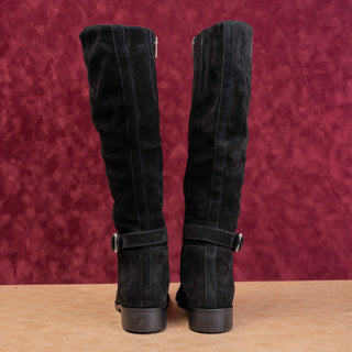 La Canadienne Women City Dry Black Suede Waterproof Fashion Riding Boots sz 8.5