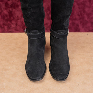 La Canadienne Women City Dry Black Suede Waterproof Fashion Riding Boots sz 8.5