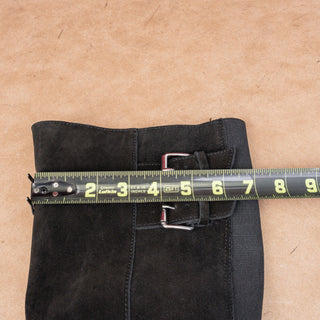 Blondo Women Reagan Waterproof Black Suede Stretch Moto Knee Boots sz 9