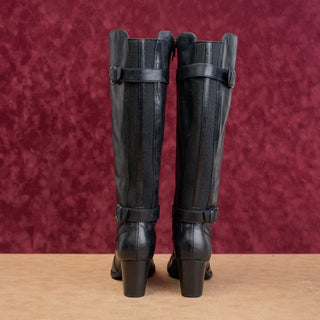 Born Women Modern Western Boho Zip Round Toe Knee Heel Boots 8US EUR39