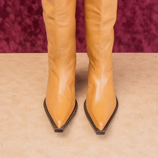 Simon Miller Wmn Bandi Brown Leather Boho Western Cowboy Boots 7US EUR37