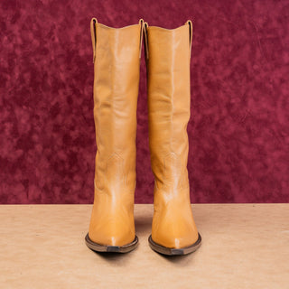 Simon Miller Wmn Bandi Brown Leather Boho Western Cowboy Boots 7US EUR37