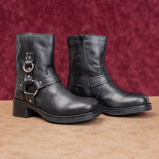 Steve Madden Women Festival Party Fashion Brown Burnished Leather Moto Boots 6.5