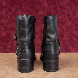 Steve Madden Women Festival Party Fashion Brown Burnished Leather Moto Boots 6.5