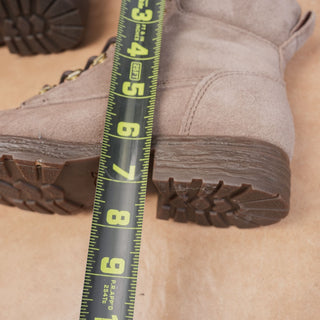 Born Women Codi Taupe Suede Lace-up Comfortable Combat Boots sz 6.5