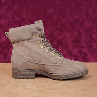 Born Women Codi Taupe Suede Lace-up Comfortable Combat Boots sz 6.5