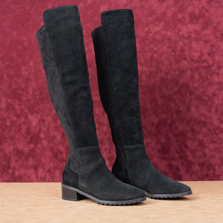 Blondo Women Starla Waterproof Black Suede Fashion Stretch OTK Boots sz 6