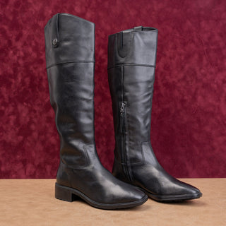 Sam Edelman Women Drina Black Leather Equestrian Classic Riding Knee Boots sz 7
