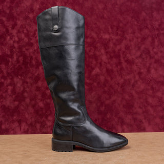 Sam Edelman Women Drina Black Leather Equestrian Classic Riding Knee Boots sz 7