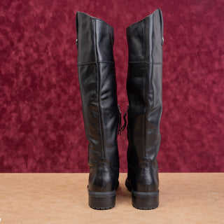Sam Edelman Women Drina Black Leather Equestrian Classic Riding Knee Boots sz 7